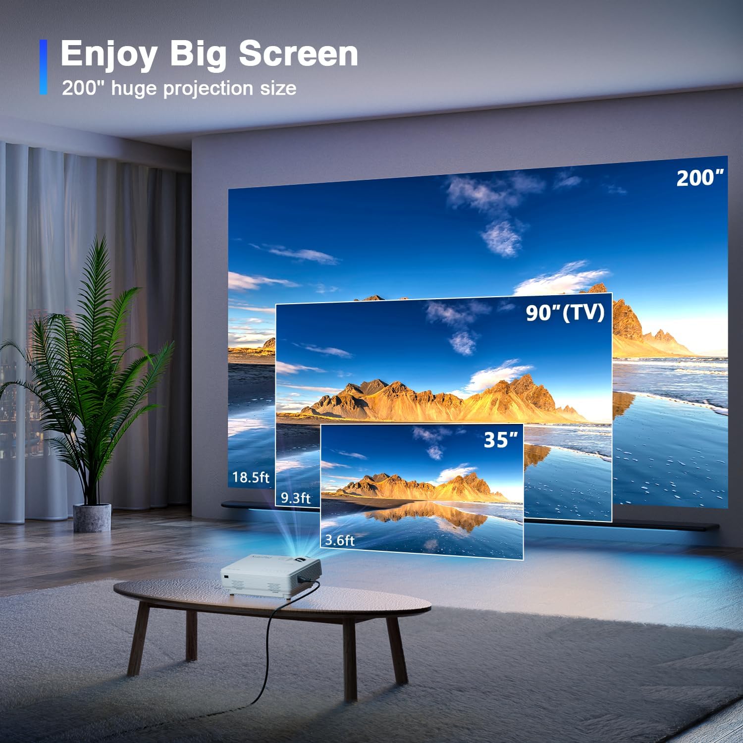 xuanpad mini projector in white model no m8-f